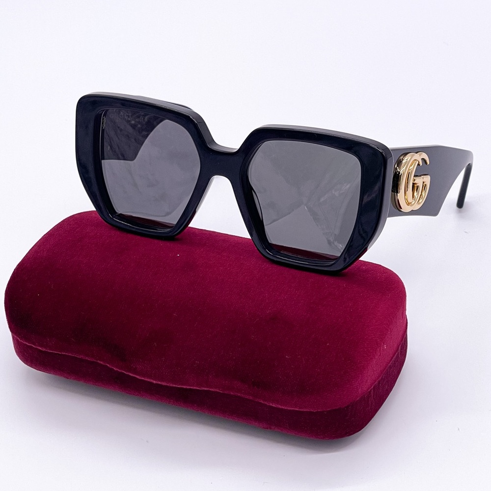 NEW GUCCI GG0956S 003 OVERSIZED BLACK WOMEN SUNGLASSES GUCCI